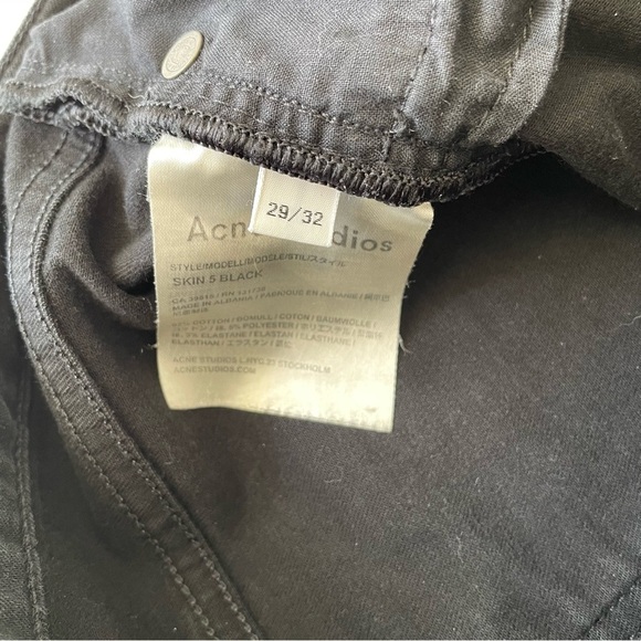 Acne Studios SKIN 5 BLACK Jeans Size 29/32 - Picture 11 of 13